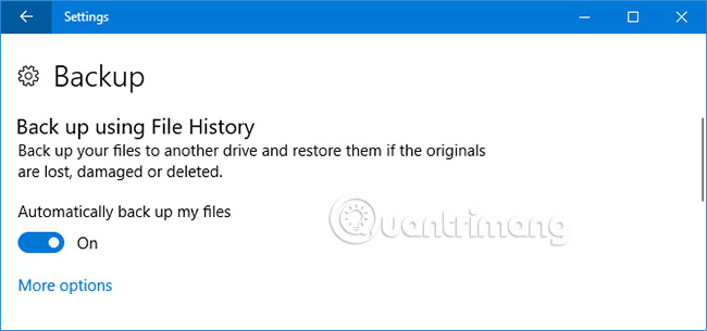 How to backup Outlook email with File History on Windows 10 Picture 2