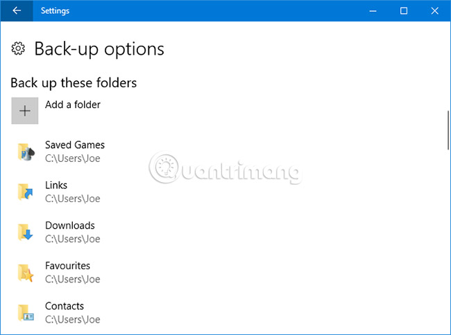 How to backup Outlook email with File History on Windows 10 Picture 4
