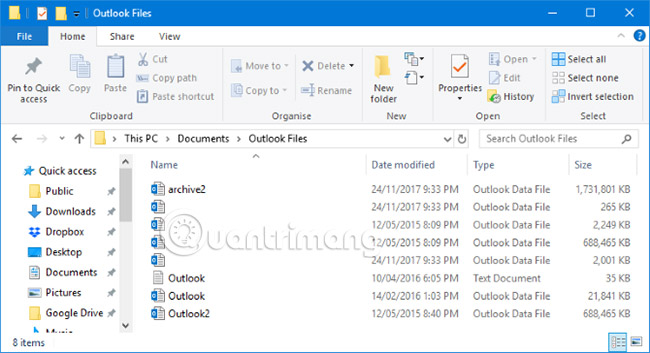 How to backup Outlook email with File History on Windows 10 Picture 7