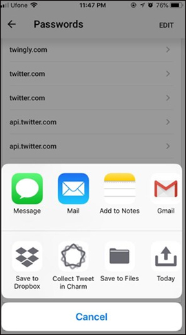 How to backup passwords on Chrome iPhone Picture 6