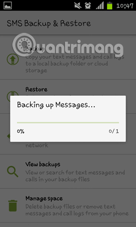 How to backup SMS messages with SMS Backup and Restore Picture 14