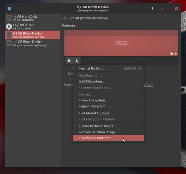 How to benchmark storage devices with Gnome Disk Utility Picture 3