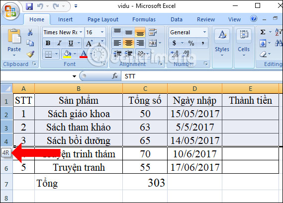 How to black out rows or columns in Excel with keyboard shortcuts Picture 5