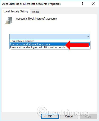 How to block adding Microsoft accounts to Windows 10 Picture 3
