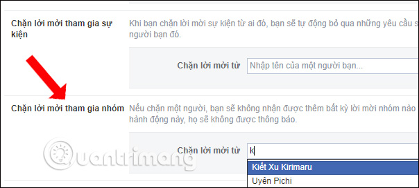 How to block adding to groups on Facebook Picture 3