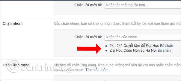 How to block adding to groups on Facebook Picture 5