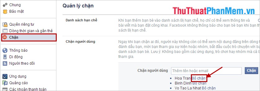 How to block and unblock users on Facebook Picture 11