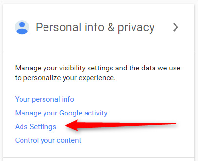 How to block Google personalized ads Picture 2