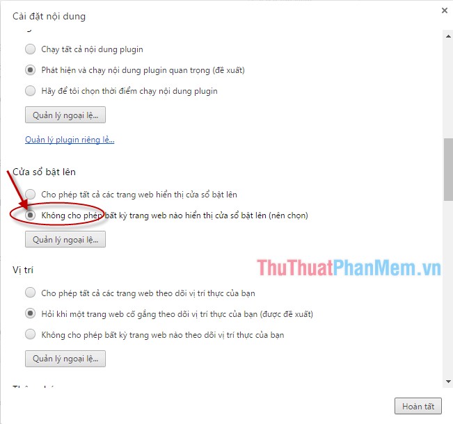 How to block pop ups, turn off advertising windows on chrome, Firefox, IE Picture 4