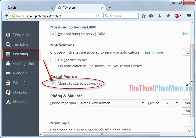 How to block pop ups, turn off advertising windows on chrome, Firefox, IE Picture 6