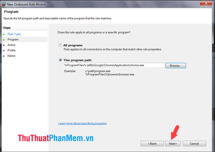How to block software from connecting to the Internet by Firewall Picture 10