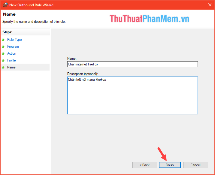 How to block the internet connection of any software, any application on Windows 10 Picture 10