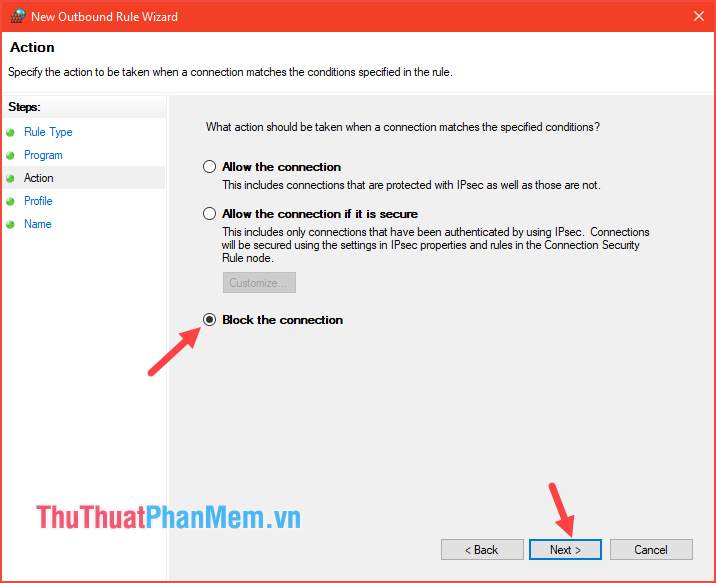 How to block the internet connection of any software, any application on Windows 10 Picture 8