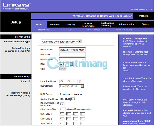 How to block the website when using the Linksys WRT54GS router