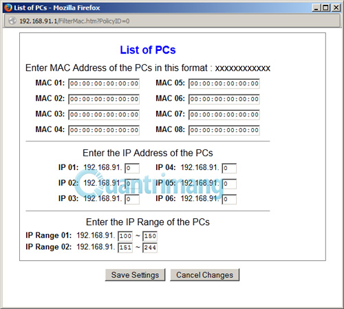 How to block the website when using the Linksys WRT54GS router Picture 4