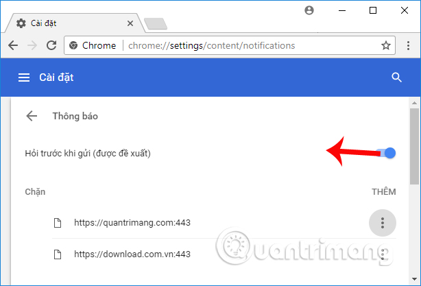How to block websites from displaying notifications on browsers Picture 4