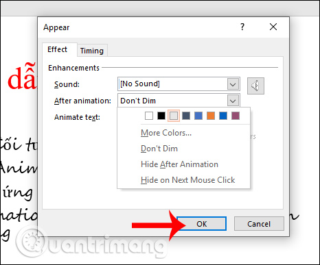 How to blur text appears in PowerPoint Picture 4