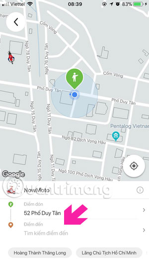 How to book motorbike Now.vn with only 5,000 VND Picture 2