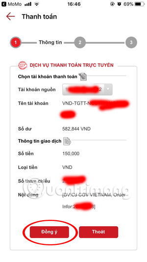 How to book movie tickets on the phone with CGV Cinemas Picture 13