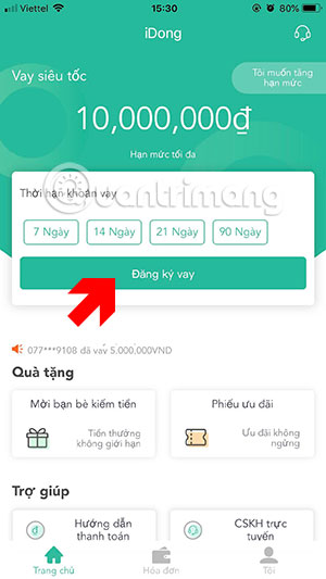 How to borrow money online on the phone with iDong Picture 5
