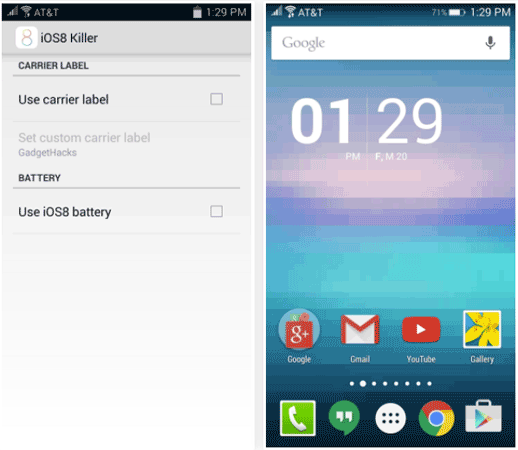 How to bring iPhone status bar to Android Picture 4