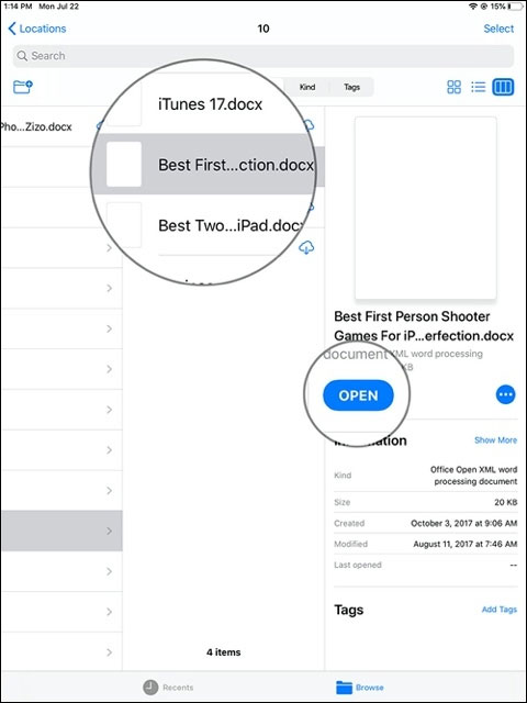 How to browse files by column on iPadOS 13 Picture 4