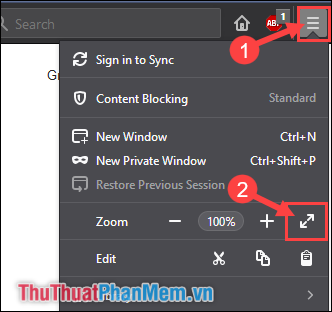 How to browse in full screen mode, Full Screen on Chrome, Coc Coc, Edge, Firefox Picture 5