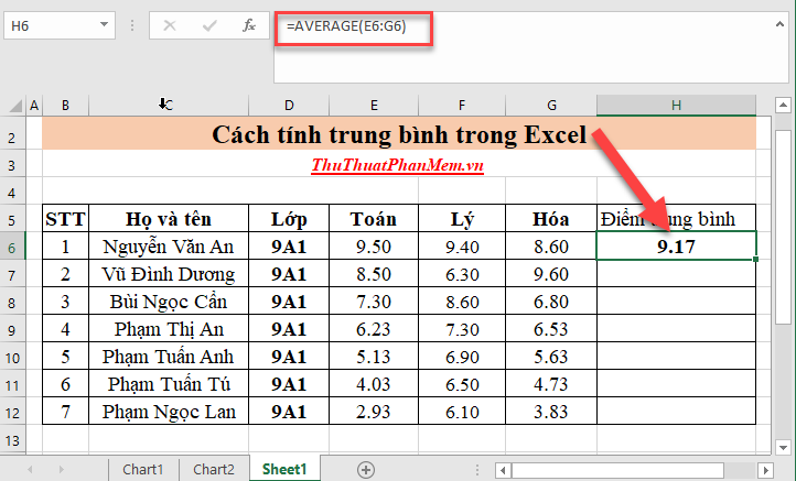 How to calculate the average in Excel Picture 9