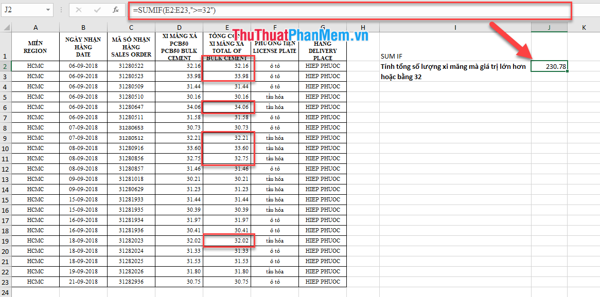 How to calculate the total value based on multiple conditions in Excel Picture 4