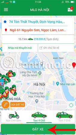 How to call Mai Linh taxi on the phone Picture 9