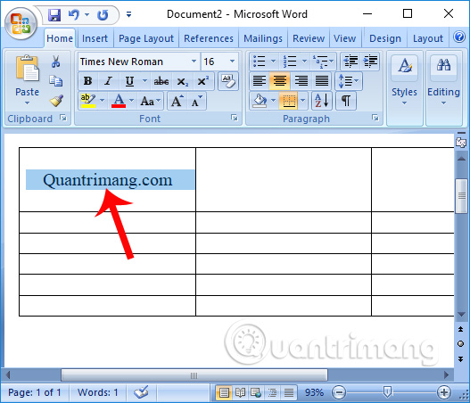 microsoft word align middle of cell