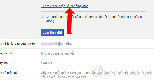 How to change another email on Facebook Picture 3