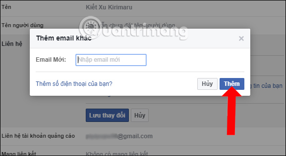 How to change another email on Facebook Picture 4