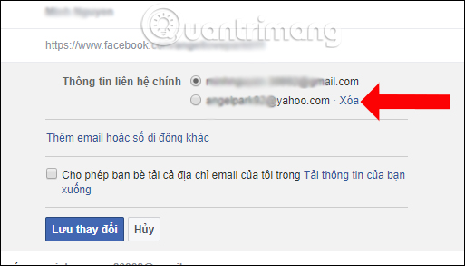 How to change another email on Facebook Picture 9