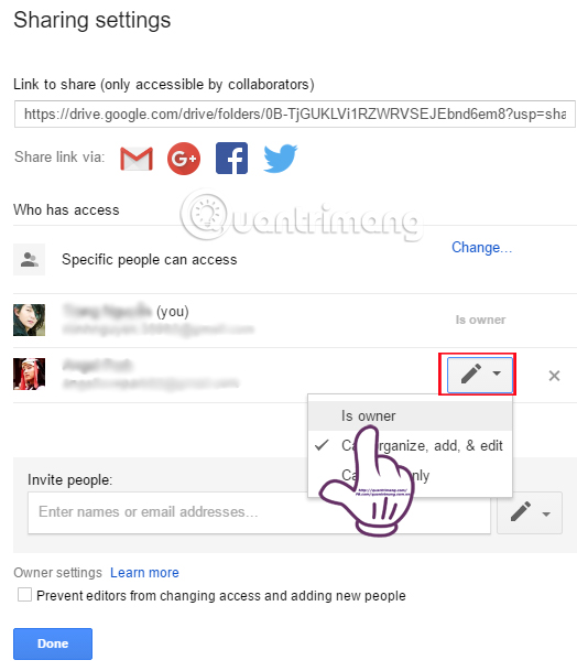 How to change folder ownership in Google Drive Picture 4