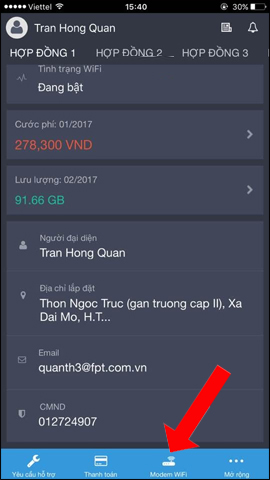 How to change FPT WiFi password with Hi FPT Picture 3