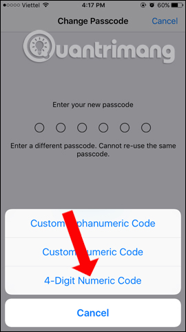 How to change iPhone password to 4 numbers Picture 6