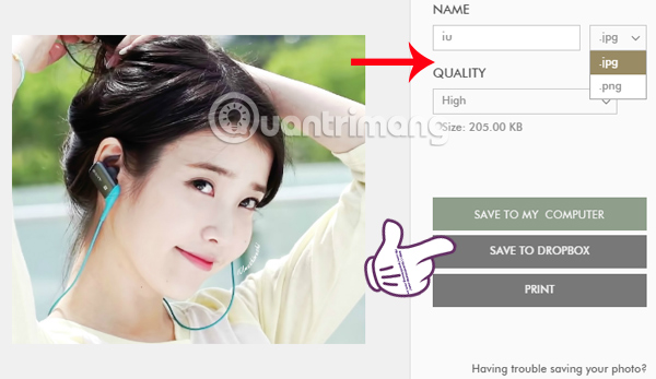 How to change photo size on Fotor online application Picture 7