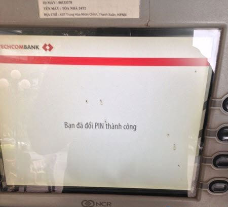 How to change PIN, change Techcombank ATM card password Picture 6