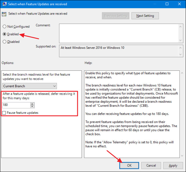 How to change, prolong the delay of updating on Windows 10? Picture 5