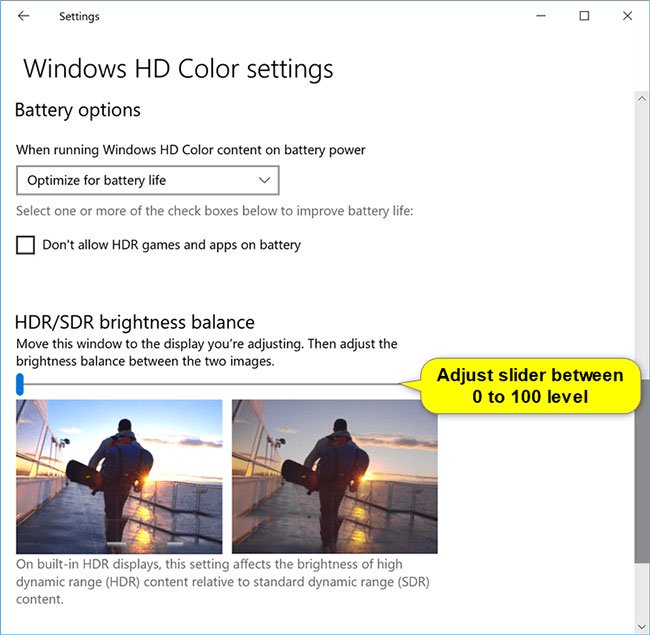 how to change sdr and hdr light balance in windows 10 picture 3 de0UeYm0R