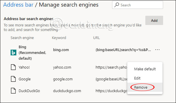 How to change search engines on Microsoft Edge Chromium Picture 7