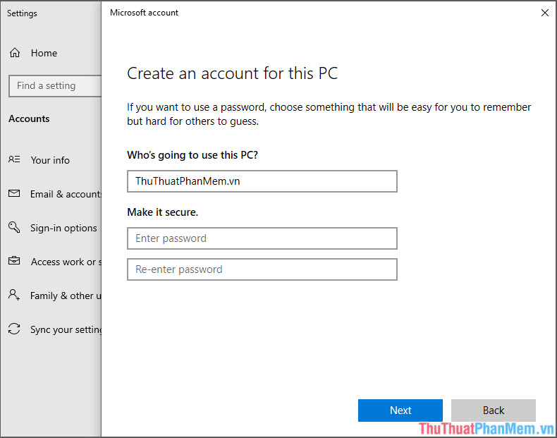 How to change the account name, account name in Windows 10 Picture 7