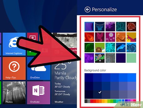 how to change background on windows 8