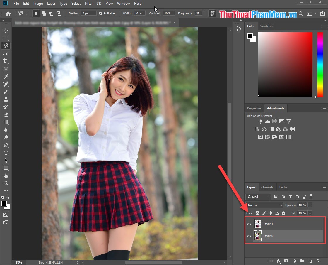 How to change the background (photo background) in Photoshop Picture 5