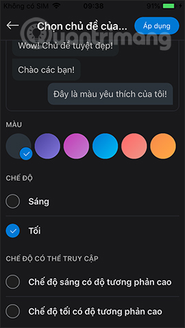 How to change the black background interface on Skype Picture 5