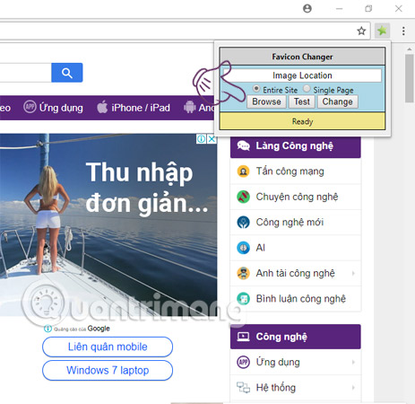 How to change the Bookmark icon on Chrome, change the Bookmark icon to Google Chrome Picture 3