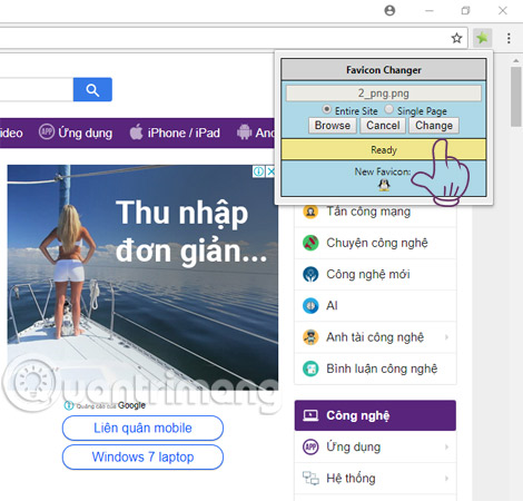 How to change the Bookmark icon on Chrome, change the Bookmark icon to Google Chrome Picture 5