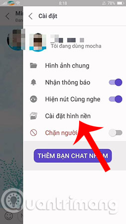 How to change the chat wallpaper on Mocha Picture 3