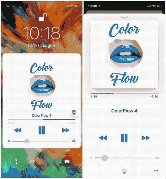 How to change the color of iPhone lock screen music player interface Picture 3
